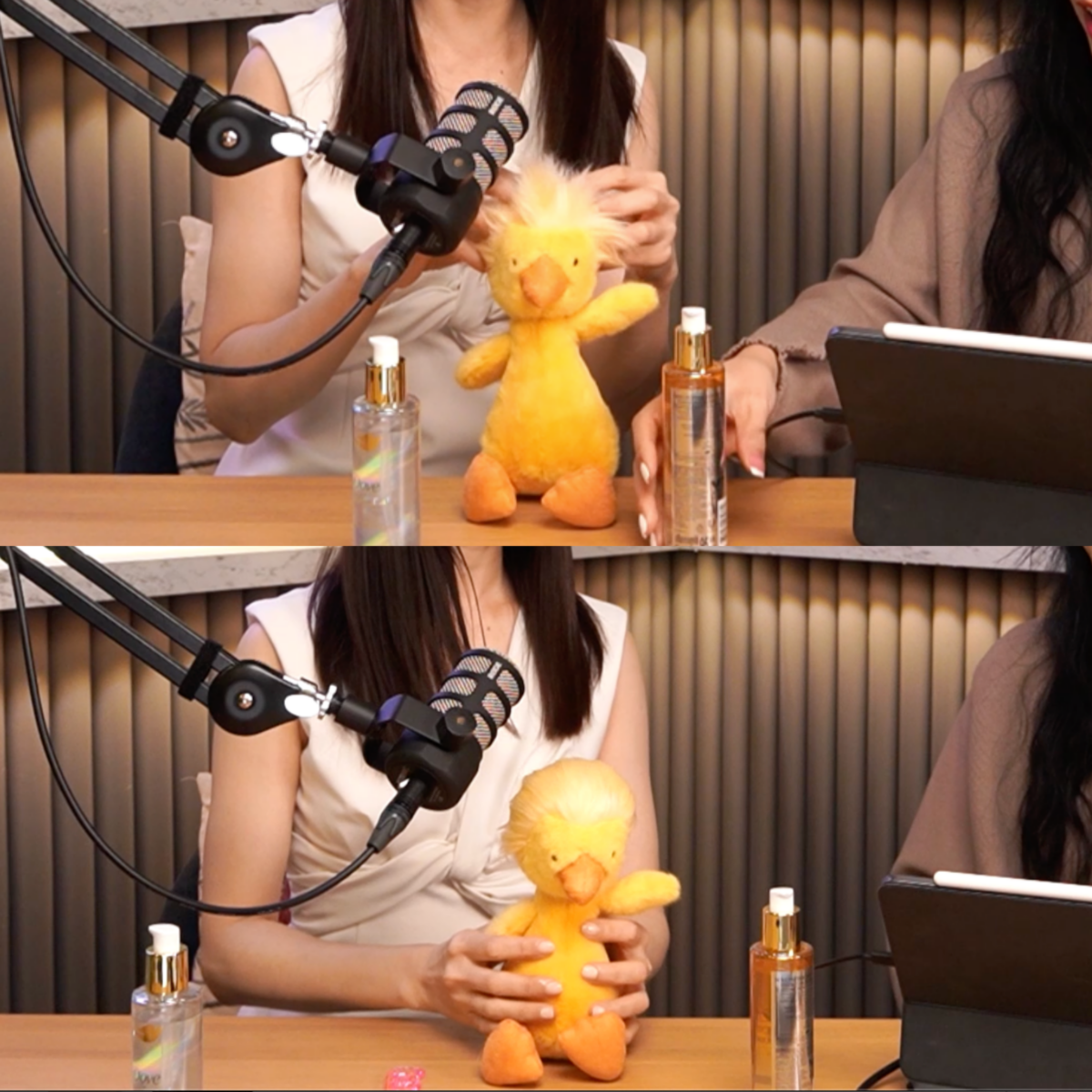 上：小鴨使用前、下：小鴨使用後