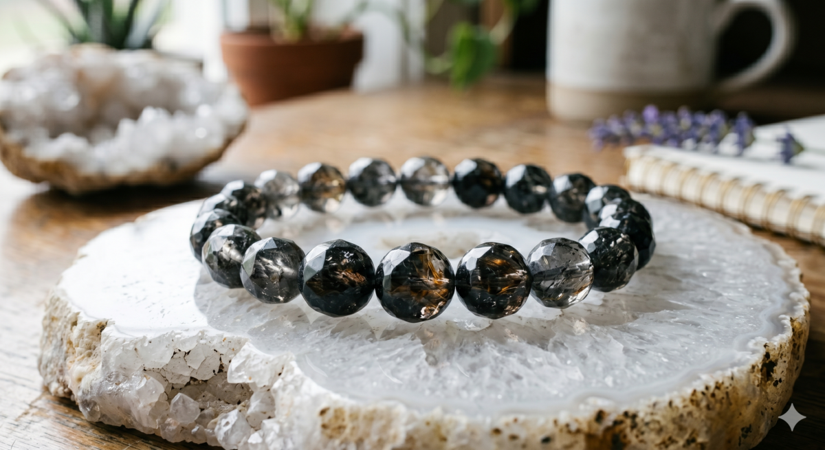 在能量學中，黑尖晶石對應人體的海底輪。它如同大地的錨點，能協助我們在忙碌的生活中穩住腳跟，將負面情緒轉化為前進的動能。