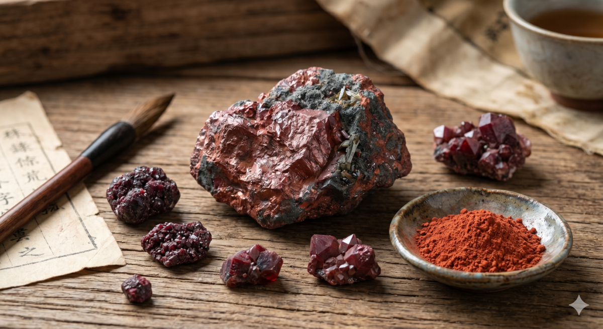 硃砂（Cinnabar）在化學上被稱為硫化汞（HgS），但在文化意涵中，它遠超乎一個化學式。