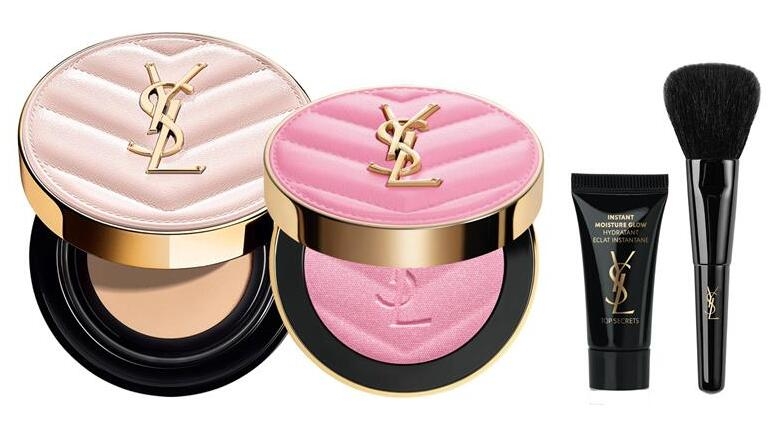 YSL官網母親節獻禮 4/13-4/23選底妝任2件 享  腮紅刷+光燦水凝露5ml。（價值NTD 894）
