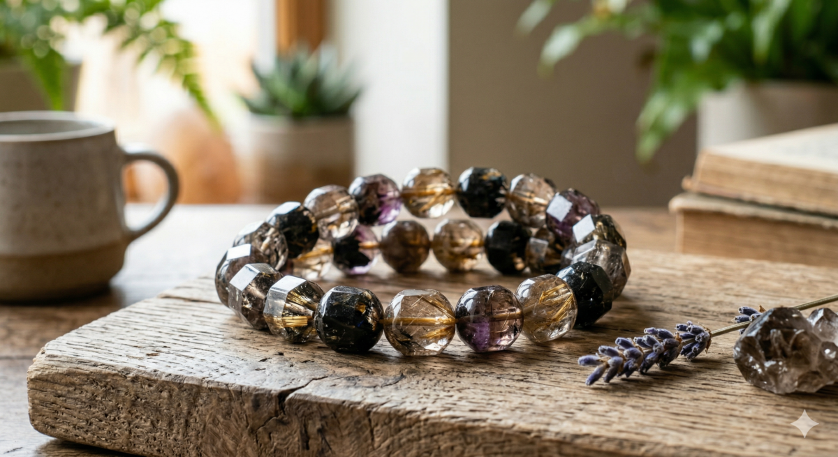 黑金超七富含的銅髮晶能量能連結財富頻率。