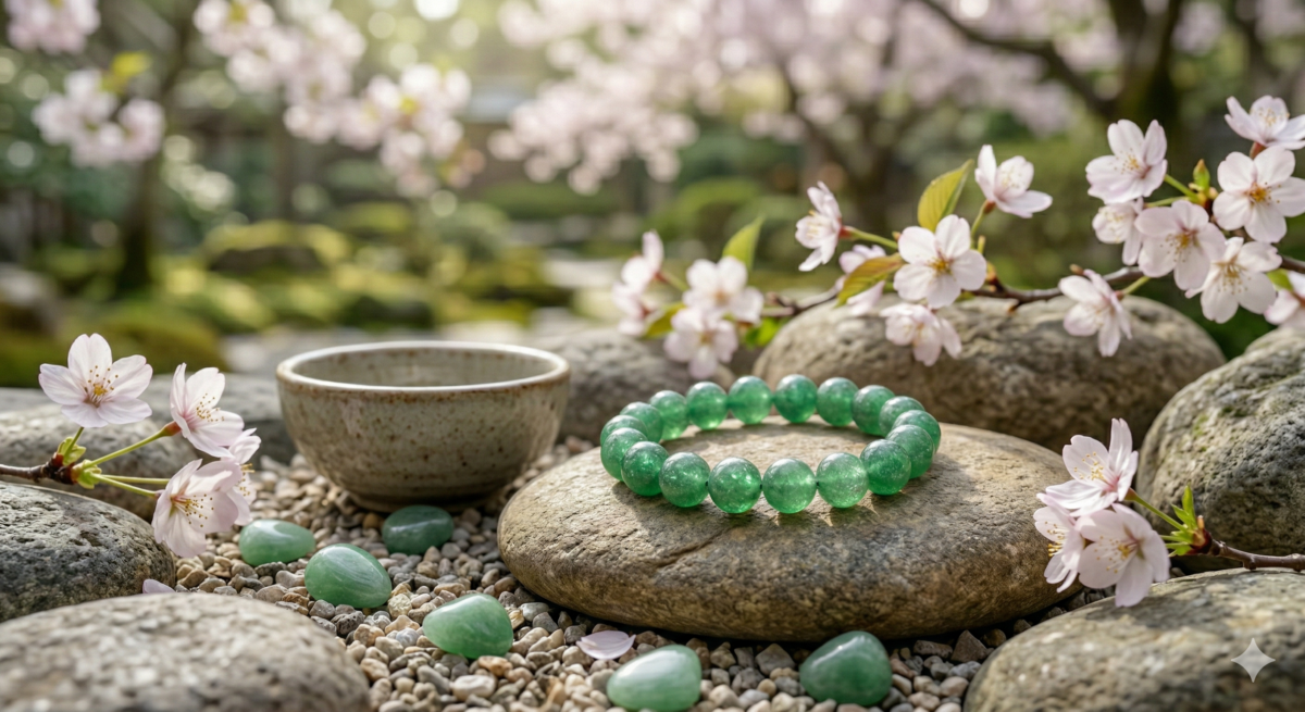 東陵玉之所以呈現迷人的翠綠色，是因為內部含有微小的鉻雲母（Fuchsite）。當光線照射時，這些細小的礦物片會產生閃爍的光芒，稱為「砂金效應」。因其產地多來自印度，在市場上也常被暱稱為「印度玉」。