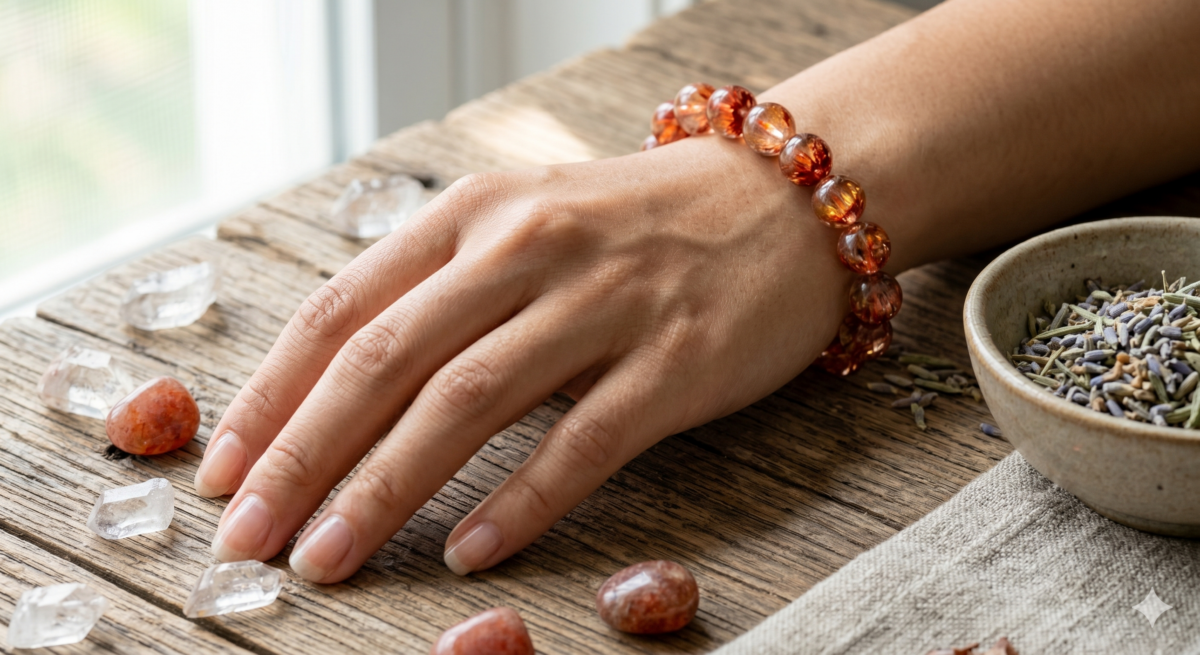 膠花水晶配戴左手（能量引入）： 想要引入財氣、加強人脈磁場、祈求運勢轉好或提升自信心。