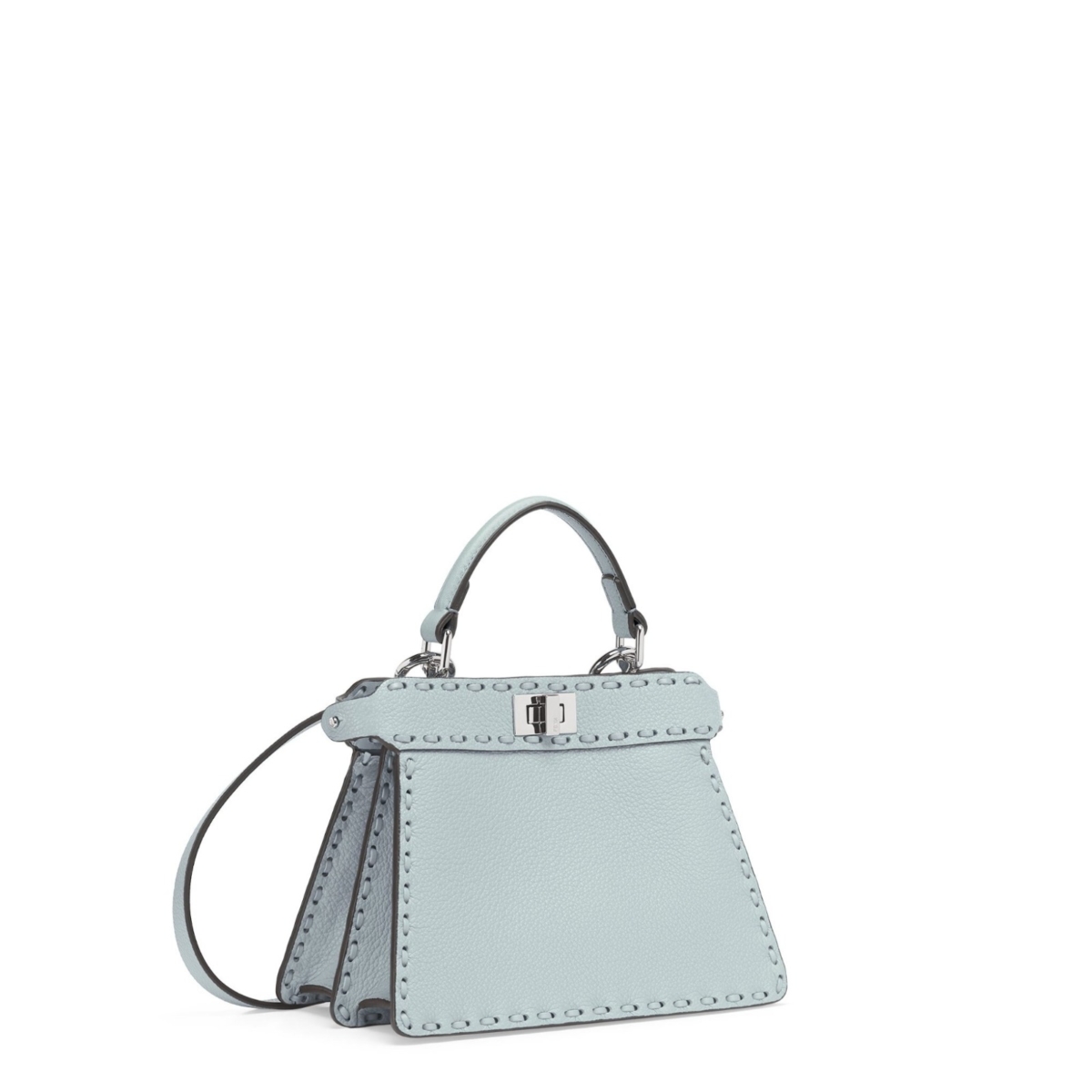 FENDI Peekaboo ISeeU 淺藍色Selleria特小包款，NT$147,000