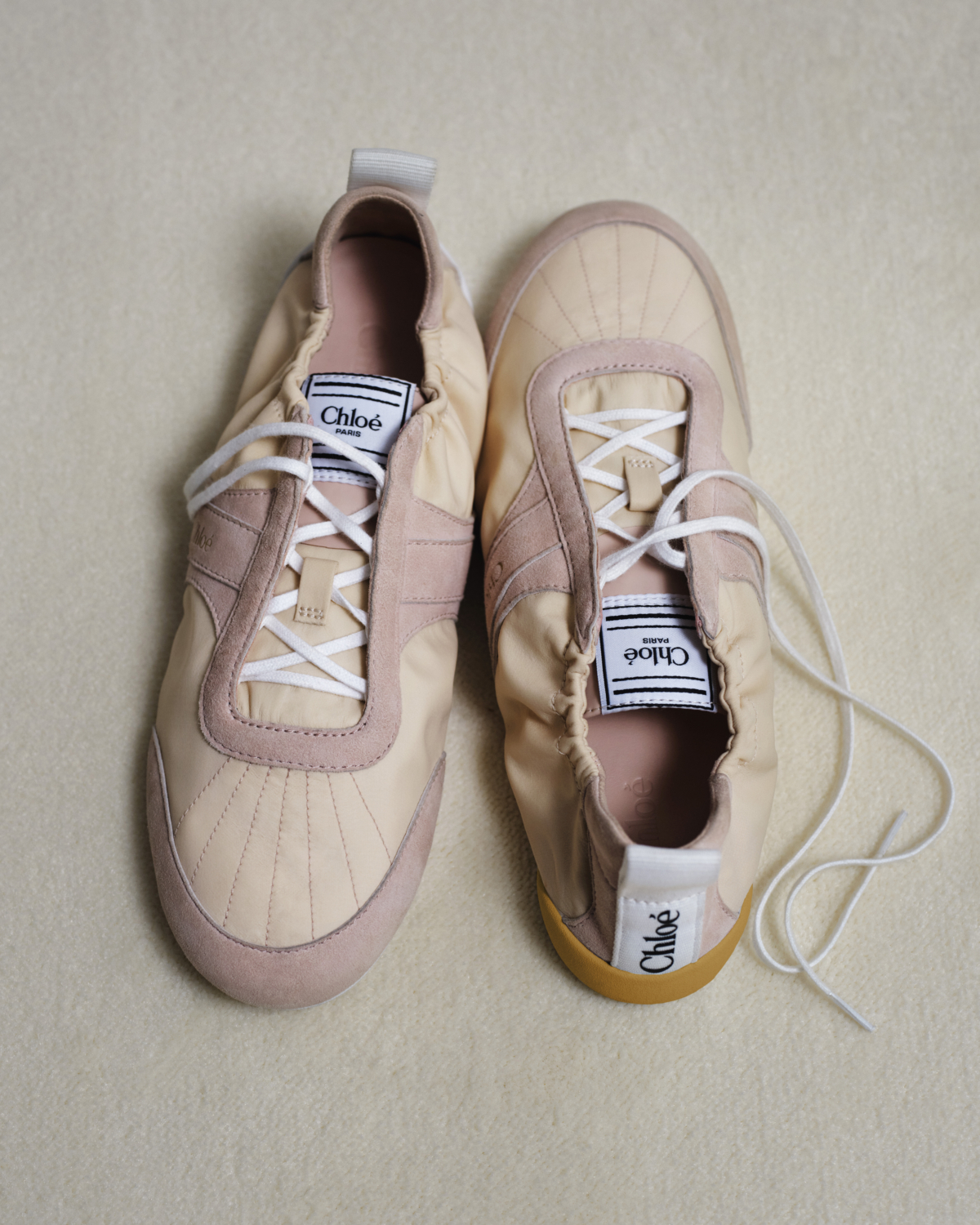 Chloé Kick淡粉色芭蕾休閒鞋，NT$23,800