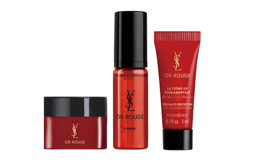 YSL 全台專櫃母親節開打期間凡購買金緻奢華賦活系列正貨產品達NTD 16,000享 金緻奢華賦活眼霜5ml+金緻奢華賦活精華油7ml+金緻奢華賦活防曬隔離乳3ml。（價值NTD 5,817）