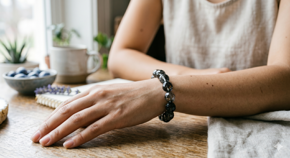 黑尖晶石助平復焦慮與恐懼，讓人在高壓下仍能保持冷靜。