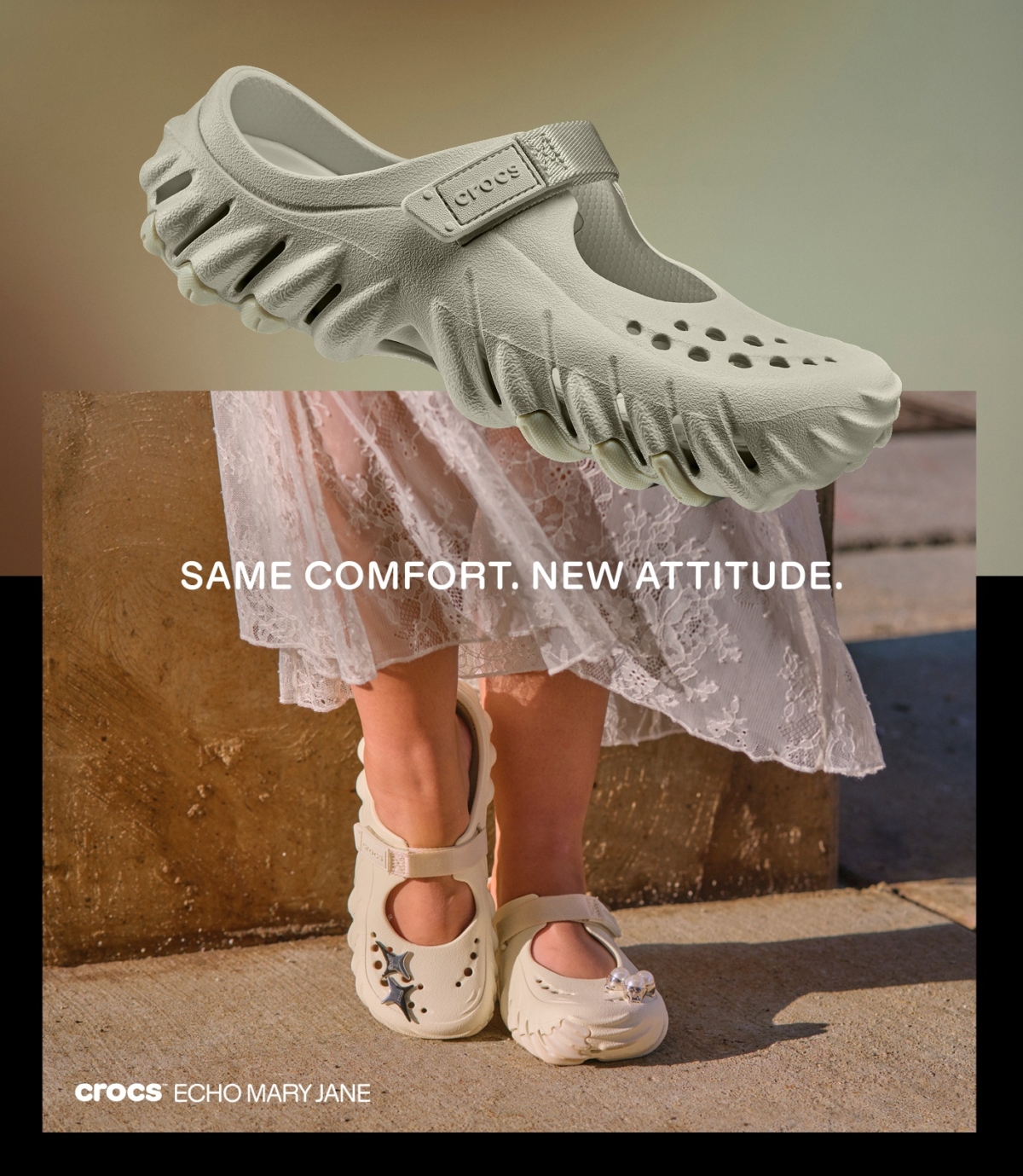 Crocs波波瑪麗珍克駱格（白），NT$2580