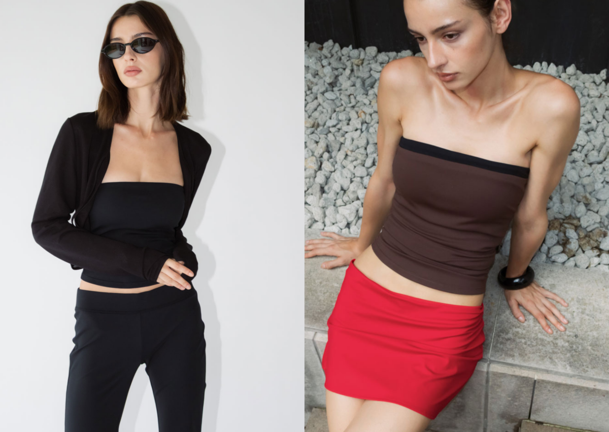Perfect Fit 美腰舒彈平口Bra Top：建議售價 $1,080 / 黑.深咖 / S.M.L