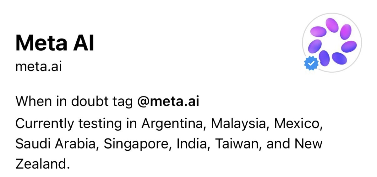 Meta AI 功能在台灣上線