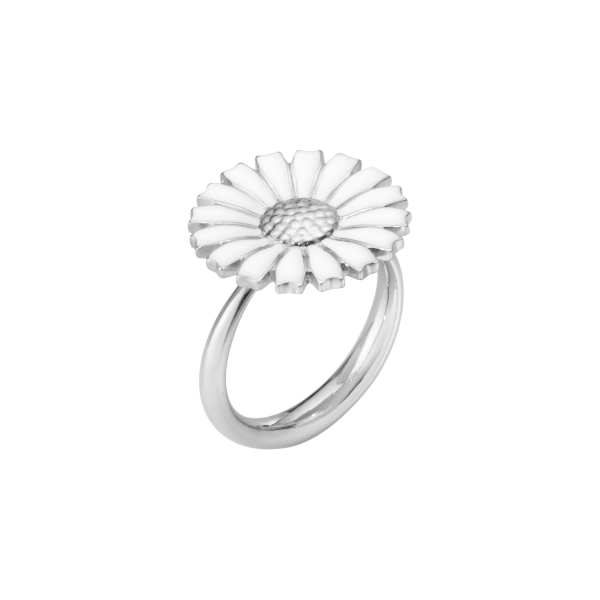 GEORG JENSEN DAISY系列_白瓷琺瑯純銀 戒指，NT$8,100