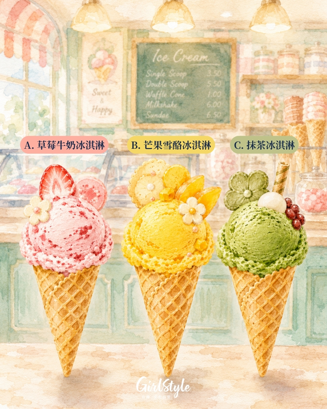 Q｜夏天最想來一球哪種冰淇淋？