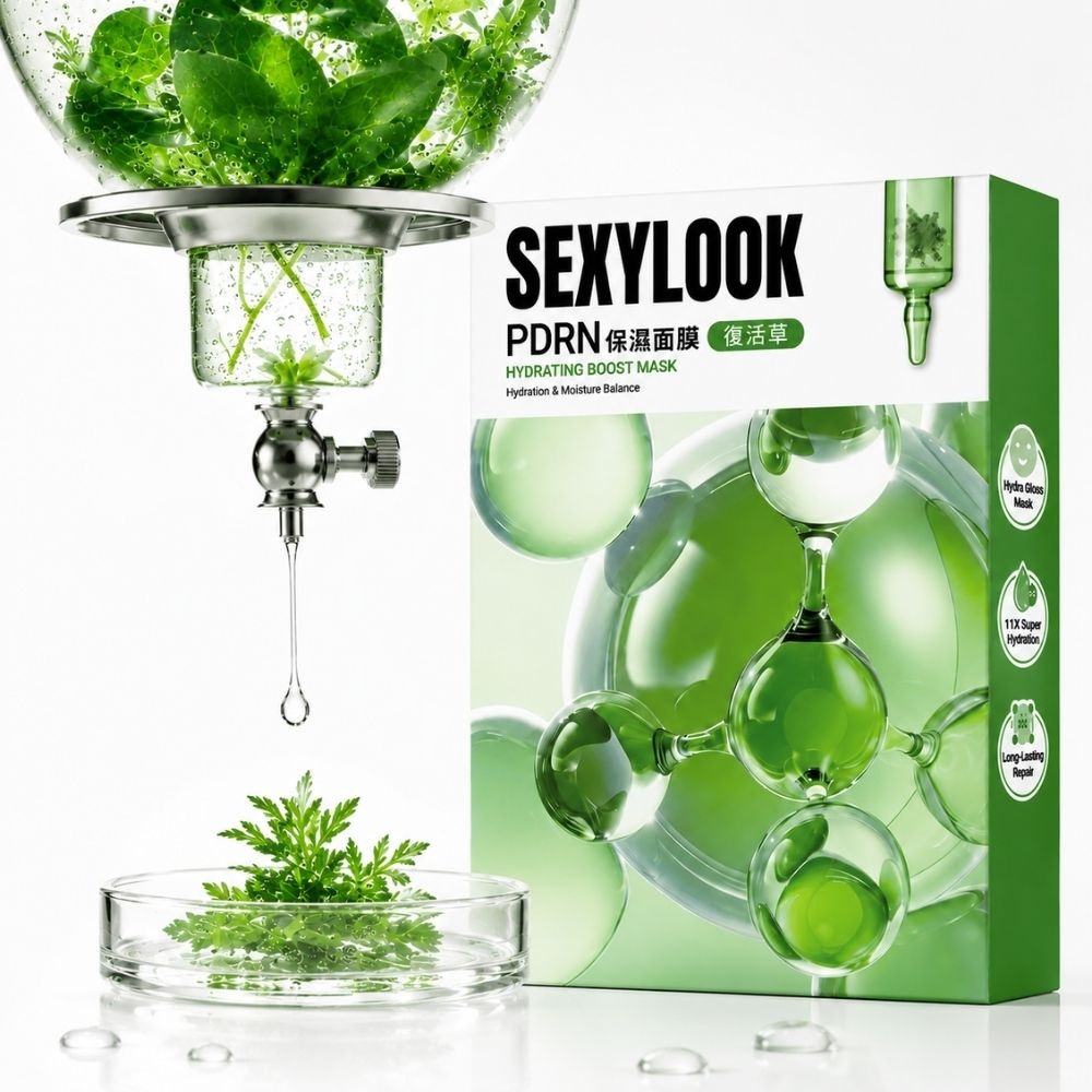 專為乾燥缺水，泛紅不穩定肌打造的「 SEXYLOOK西西露PDRN復活草保濕面膜」添加韓國復活草PDRN+澳洲沙漠之花