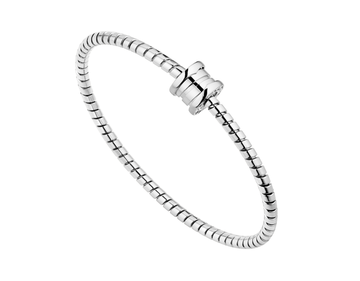 BVLGARI B.ZERO1系列 白金鑲鑽戒指
