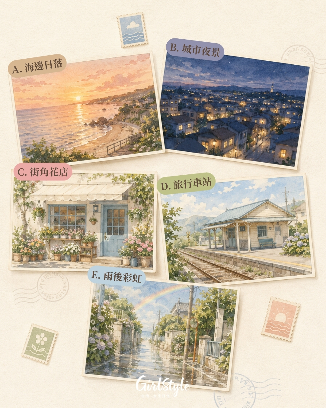 【日常心測站】8月會收到什麼好消息？選一張夏日明信片測測看，感受宇宙給你的好運祝福