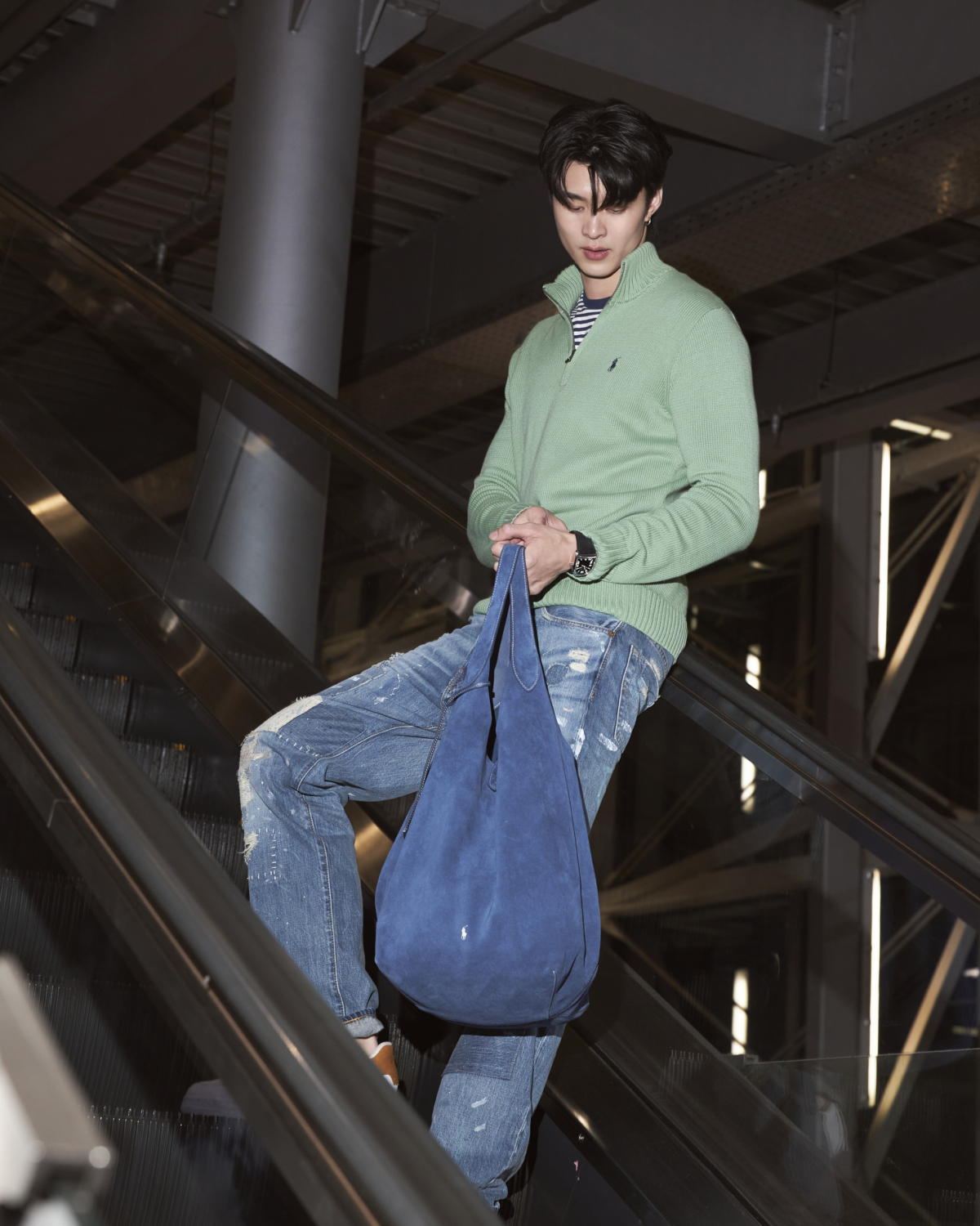 Meen X Ralph Lauren Polo Play 大型皮革托特包