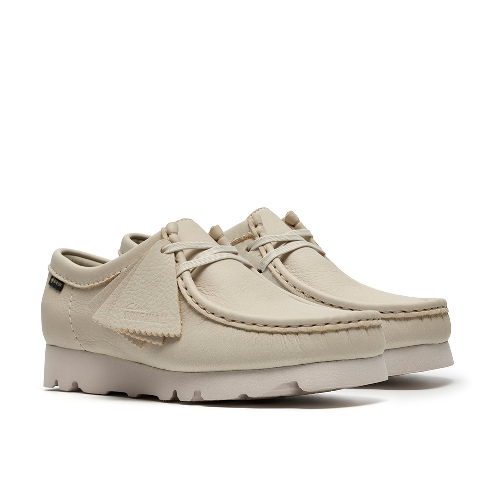 Clarks ORIGINALs-Wallabee. GTX女款真皮防水袋鼠鞋(白色) CLF85605R，NT$7,880