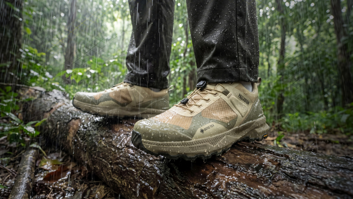PALLADIUM聯手GORE-TEX®推出全新OFFLITE GORE-TEX®科技聯名防水系列，搭載Vibram® LITE超輕量黃金大底，打造全天候探索機能鞋履新指標
