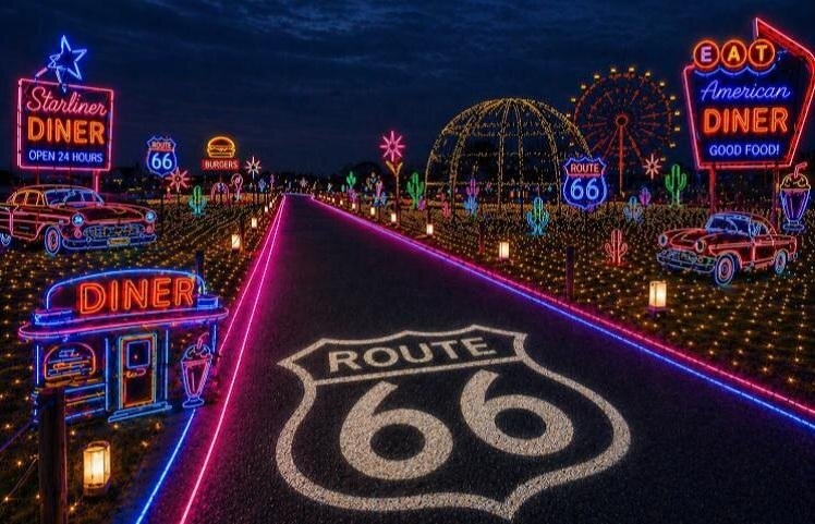  Route 66 經典公路與夏威夷溫暖光海