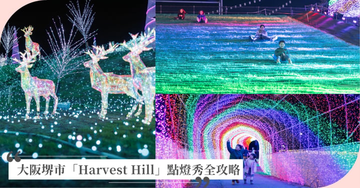 【2026-2027大阪點燈】堺市「Harvest Hill」點燈秀全攻略！百萬LED光海、森林家族聖誕樹與新展區亮點
