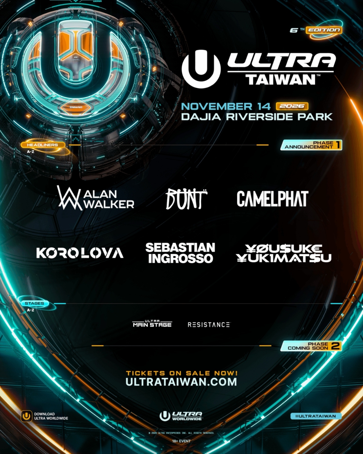 Ultra Taiwan首波卡司陣容